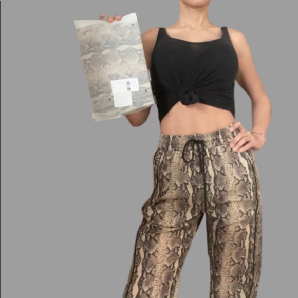 LPA Pants - LPA TRACK JOGGER PANT IN SNAKE & BLACK